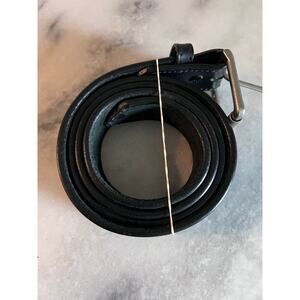 Schaefer Black Basketweave Leather Belt Size 44 Western Ranch USA